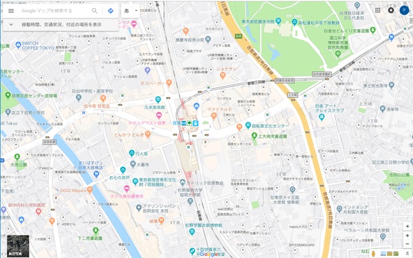 Googleマップ 駅の構内図 改札口 トイレ コンビニ を表示する アプリの鎖