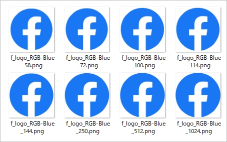 Facebook】ロゴを公式からダウンロードして使う方法  アプリの鎖