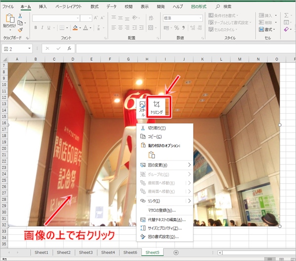 Excel 画像 写真をトリミングする方法 Pcの鎖