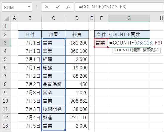 エクセル Countif 使い方 エクセルのcountif関数の使い方 複数条件 Docstest Mcna Net